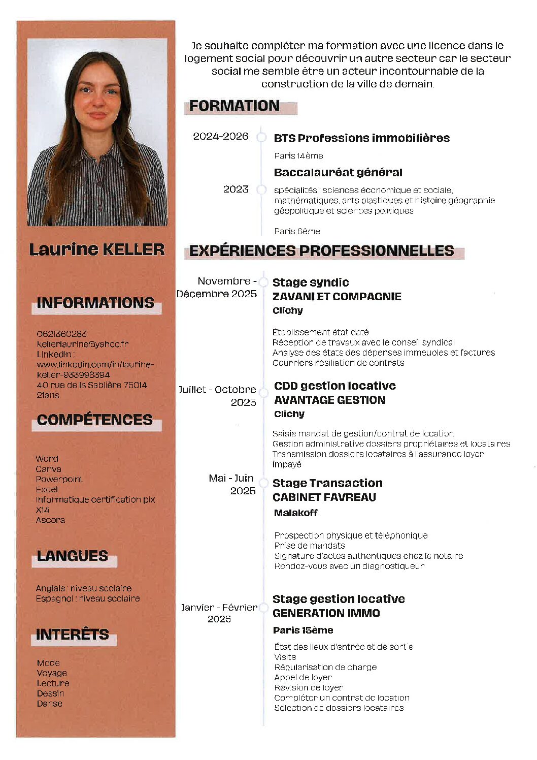CV LAURINE KELLER
