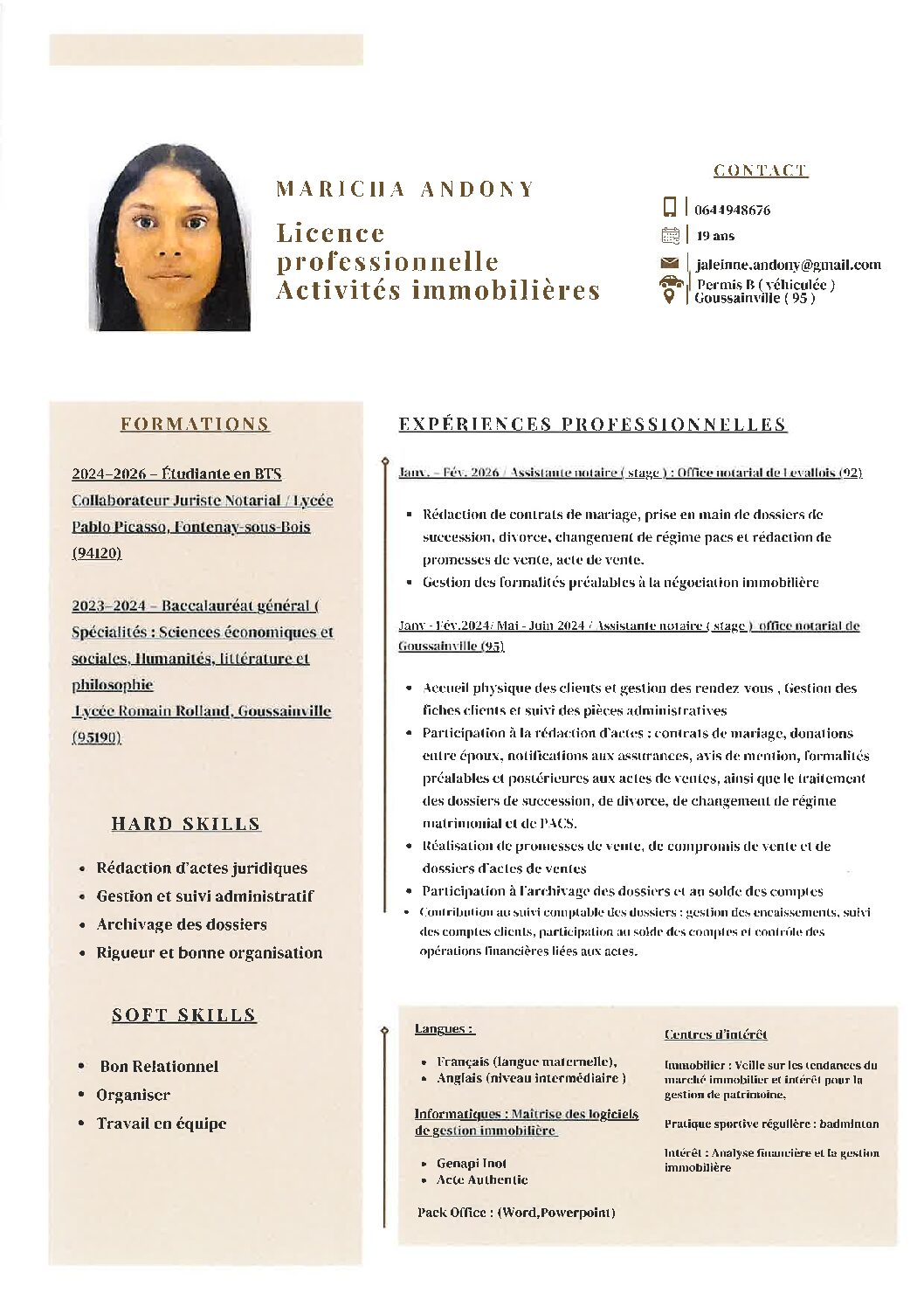 CV MARICHA ANDONY