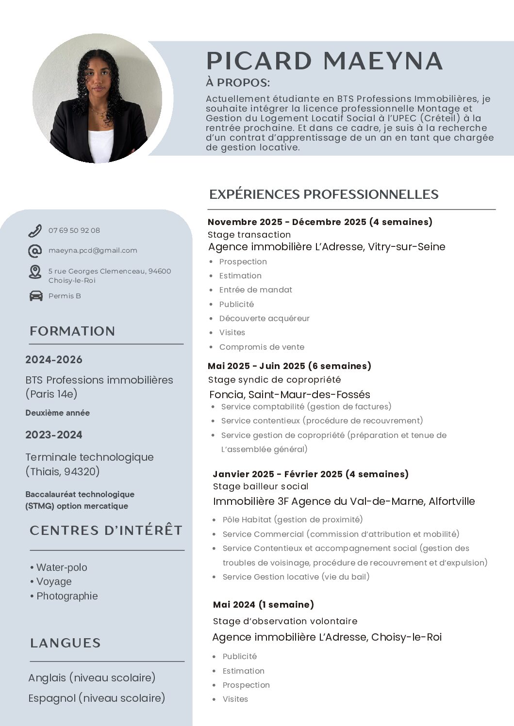 CV MAYENA PICARD
