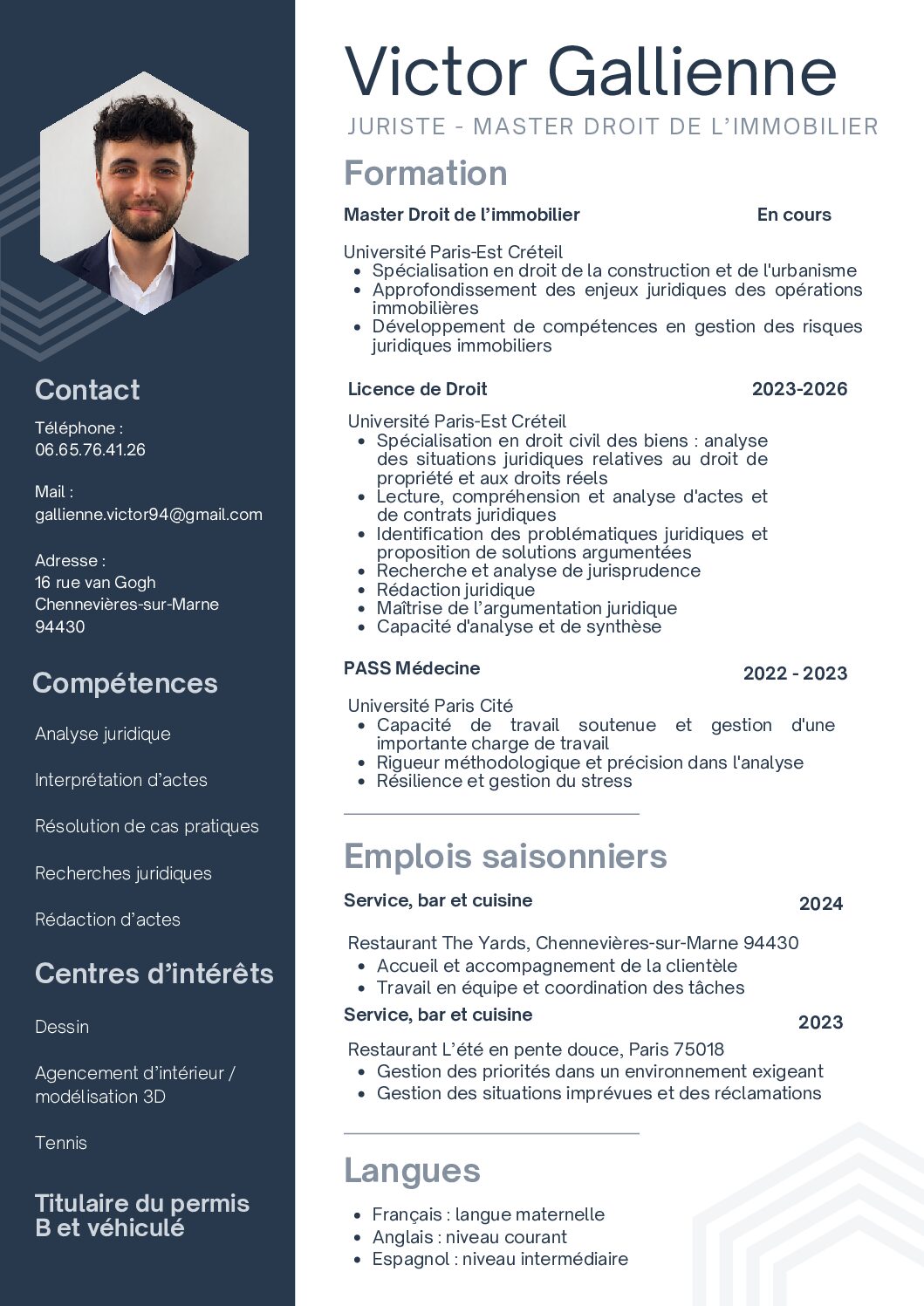 CV Victor GALLIENNE